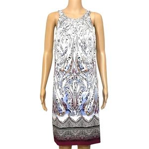 White Hose Black Market Dresses White With Gypsy SI Print Halter Neck Dress XL